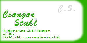 csongor stuhl business card